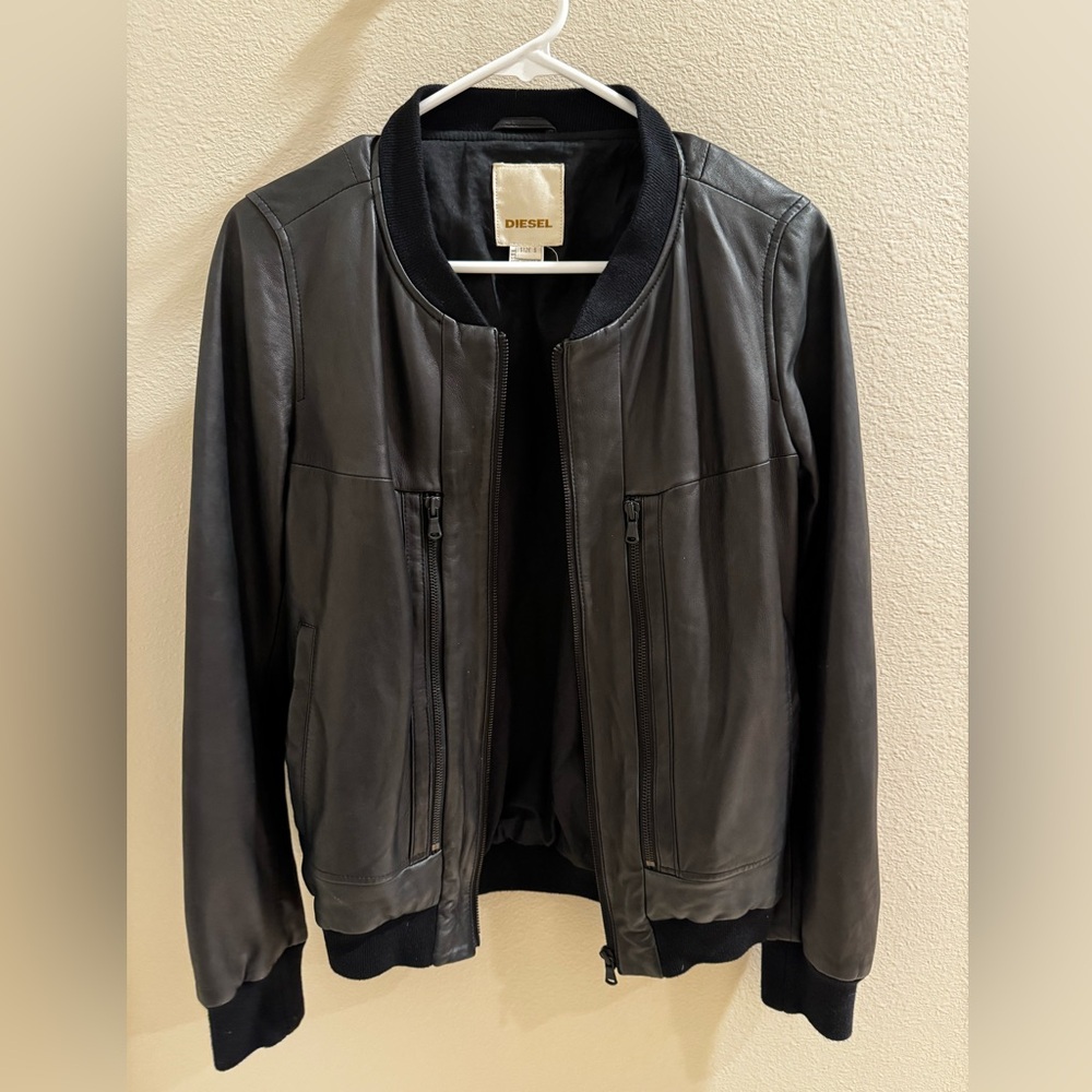 Diesel Black leather jacket